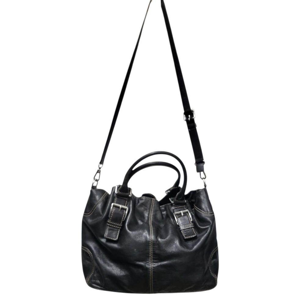 Michael Kors Women's Brookville Drawstring Black Shoulder Satchel Bag - Picture 4 of 15